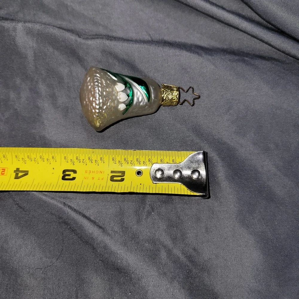 Vtg Inge Glas German Mouth-blown Glass Bell Lily Of Valley Ornament Handpainted